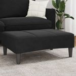 Casa si Gradina - Mobilier - Scaune si fotolii - Tabureti - Taburet, negru, 77x55x31 cm, catifea - Infinity.ro