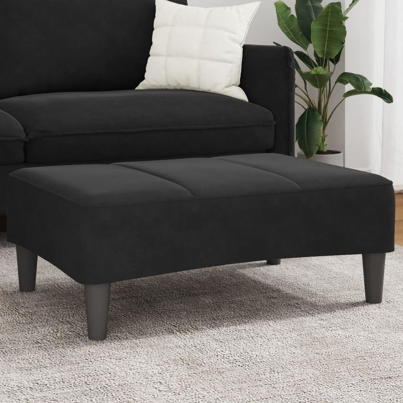 Casa si Gradina - Mobilier - Scaune si fotolii - Tabureti - Taburet, negru, 77x55x31 cm, catifea - Infinity.ro