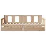 Casa si Gradina - Mobilier - Paturi si accesorii - Paturi - Pat de zi cu sertare, 90x190 cm, lemn masiv de pin - Infinity.ro