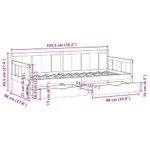 Casa si Gradina - Mobilier - Paturi si accesorii - Paturi - Pat de zi cu sertare, 90x190 cm, lemn masiv de pin - Infinity.ro