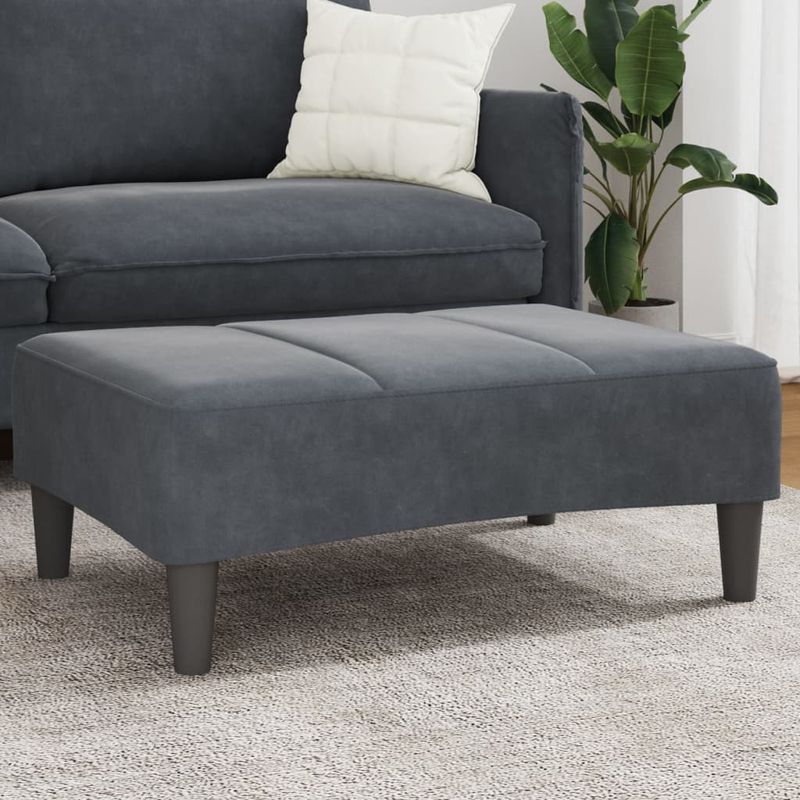 Casa si Gradina - Mobilier - Scaune si fotolii - Tabureti - Taburet, gri inchis, 77x55x31 cm, catifea - Infinity.ro