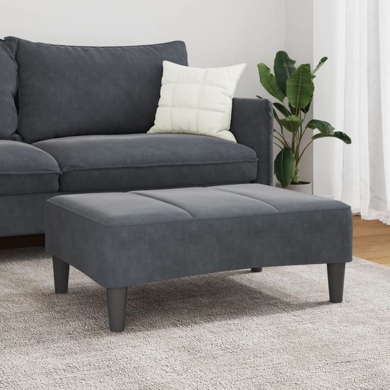 Casa si Gradina - Mobilier - Scaune si fotolii - Tabureti - Taburet, gri inchis, 77x55x31 cm, catifea - Infinity.ro