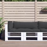 Casa si Gradina - Gradina si terasa - Mobilier exterior - Perne decorative exterior - Perne de paleti, 3 buc., negru, material textil - Infinity.ro