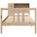 Casa si Gradina - Mobilier - Paturi si accesorii - Paturi - Pat cu biblioteca fara saltea, 75x190 cm, lemn masiv de pin - Infinity.ro