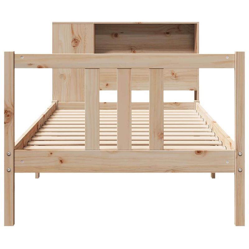 Casa si Gradina - Mobilier - Paturi si accesorii - Paturi - Pat cu biblioteca fara saltea, 75x190 cm, lemn masiv de pin - Infinity.ro