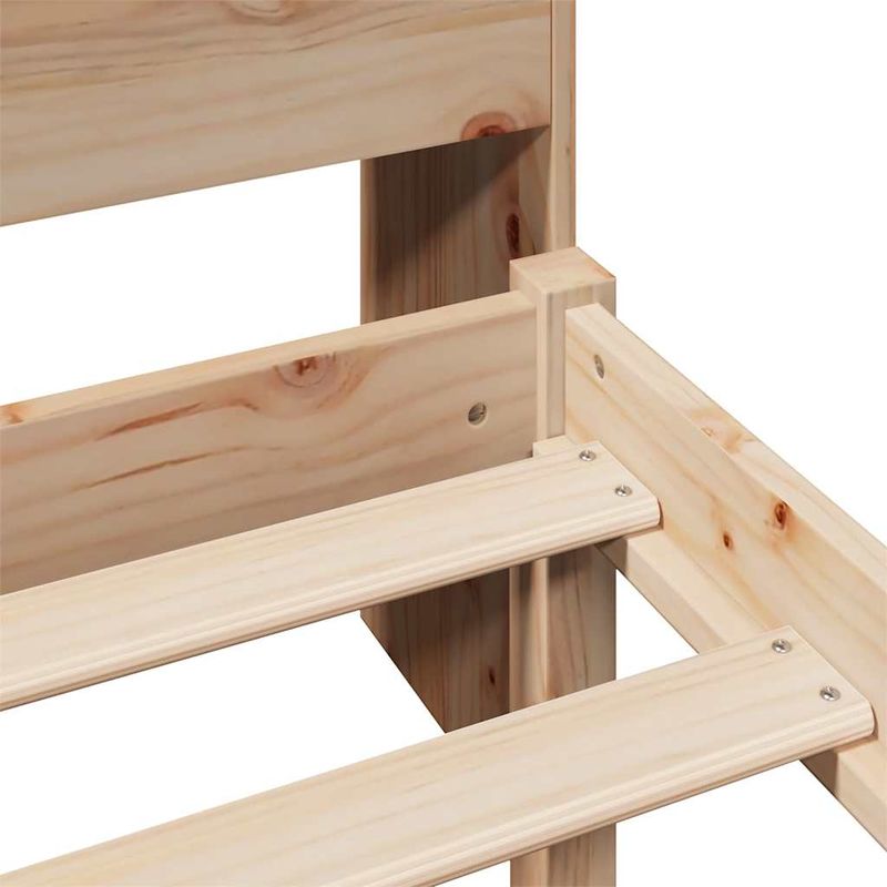 Casa si Gradina - Mobilier - Paturi si accesorii - Paturi - Pat cu biblioteca fara saltea, 75x190 cm, lemn masiv de pin - Infinity.ro