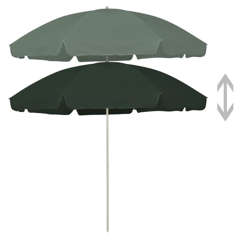 Casa si Gradina - Gradina si terasa - Umbrele si pavilioane - Umbrele - Umbrela de soare de plaja, verde, 300 cm - Infinity.ro