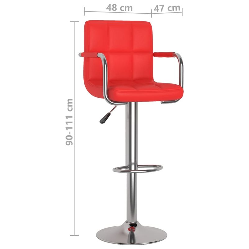 Casa si Gradina - Mobilier - Scaune si fotolii - Scaune - Scaune de bar, 2 buc., rosu, piele ecologica - Infinity.ro