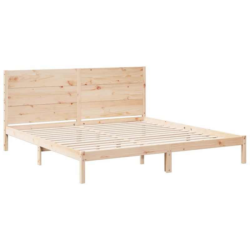 Casa si Gradina - Mobilier - Paturi si accesorii - Paturi - Cadru pat foarte lung fara saltea, 200x210 cm, lemn masiv - Infinity.ro