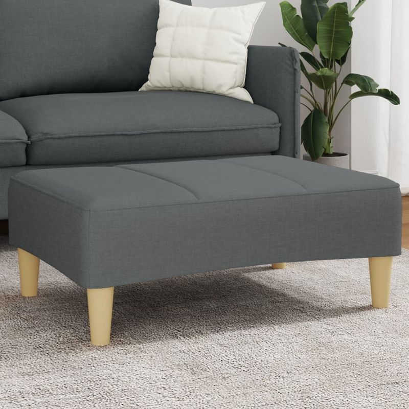 Casa si Gradina - Mobilier - Scaune si fotolii - Tabureti - Taburet, gri inchis, 77x55x31 cm, material textil - Infinity.ro