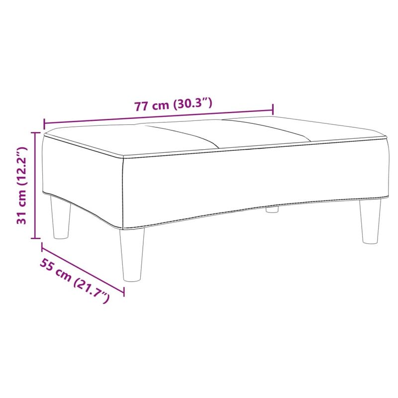 Casa si Gradina - Mobilier - Scaune si fotolii - Tabureti - Taburet, gri inchis, 77x55x31 cm, material textil - Infinity.ro