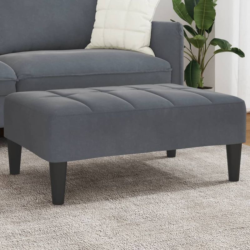 Casa si Gradina - Mobilier - Scaune si fotolii - Tabureti - Taburet, gri inchis, 77x55x31 cm, catifea - Infinity.ro