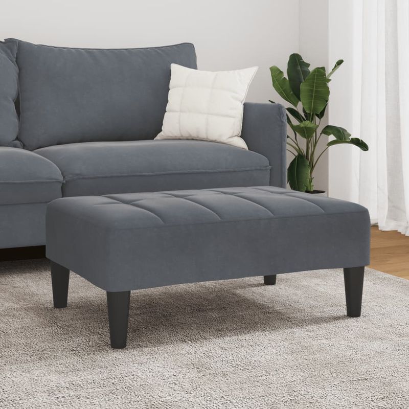 Casa si Gradina - Mobilier - Scaune si fotolii - Tabureti - Taburet, gri inchis, 77x55x31 cm, catifea - Infinity.ro