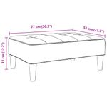 Casa si Gradina - Mobilier - Scaune si fotolii - Tabureti - Taburet, gri inchis, 77x55x31 cm, catifea - Infinity.ro
