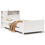 Casa si Gradina - Mobilier - Paturi si accesorii - Paturi - Cadru pat fara saltea, alb, 90x190 cm, lemn masiv de pin - Infinity.ro