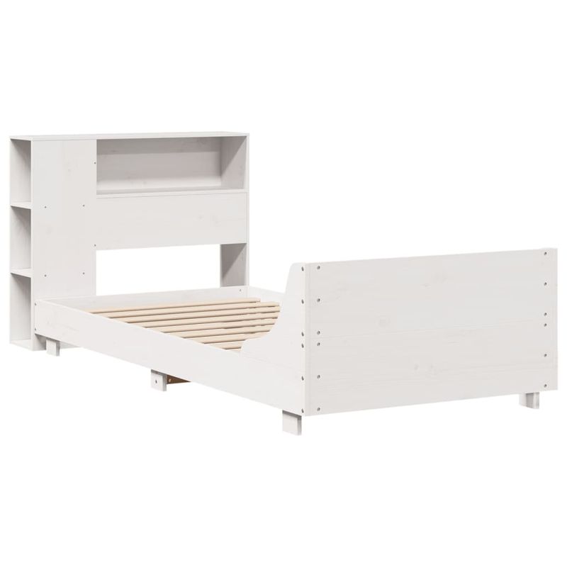 Casa si Gradina - Mobilier - Paturi si accesorii - Paturi - Cadru pat fara saltea, alb, 90x190 cm, lemn masiv de pin - Infinity.ro