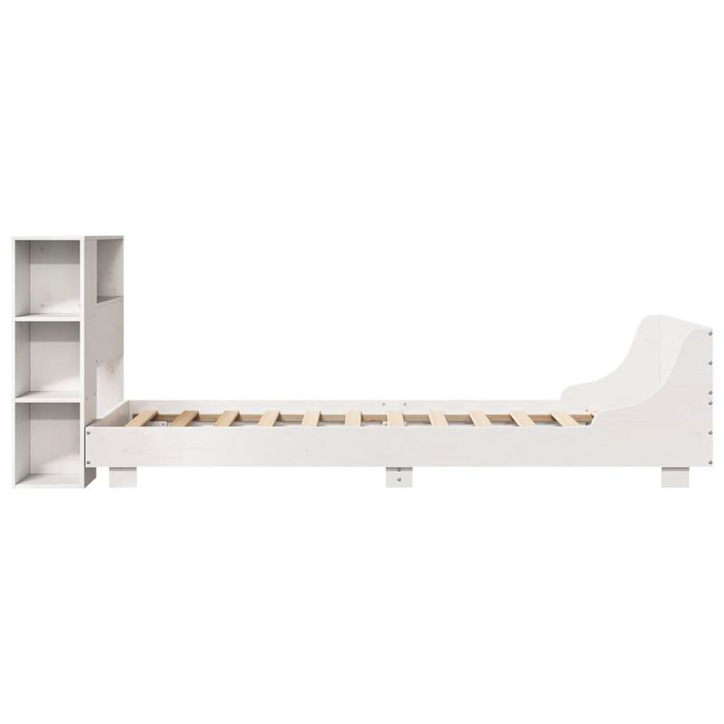 Casa si Gradina - Mobilier - Paturi si accesorii - Paturi - Cadru pat fara saltea, alb, 90x190 cm, lemn masiv de pin - Infinity.ro
