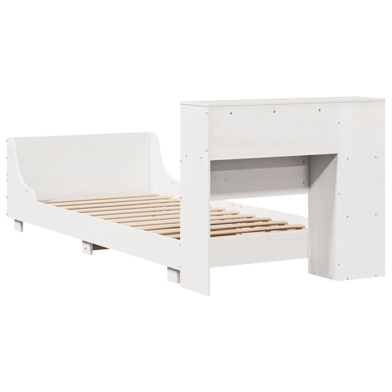 Casa si Gradina - Mobilier - Paturi si accesorii - Paturi - Cadru pat fara saltea, alb, 90x190 cm, lemn masiv de pin - Infinity.ro