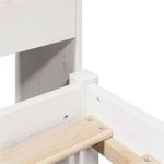 Casa si Gradina - Mobilier - Paturi si accesorii - Paturi - Pat cu biblioteca fara saltea, alb, 90x190 cm, lemn masiv pin - Infinity.ro
