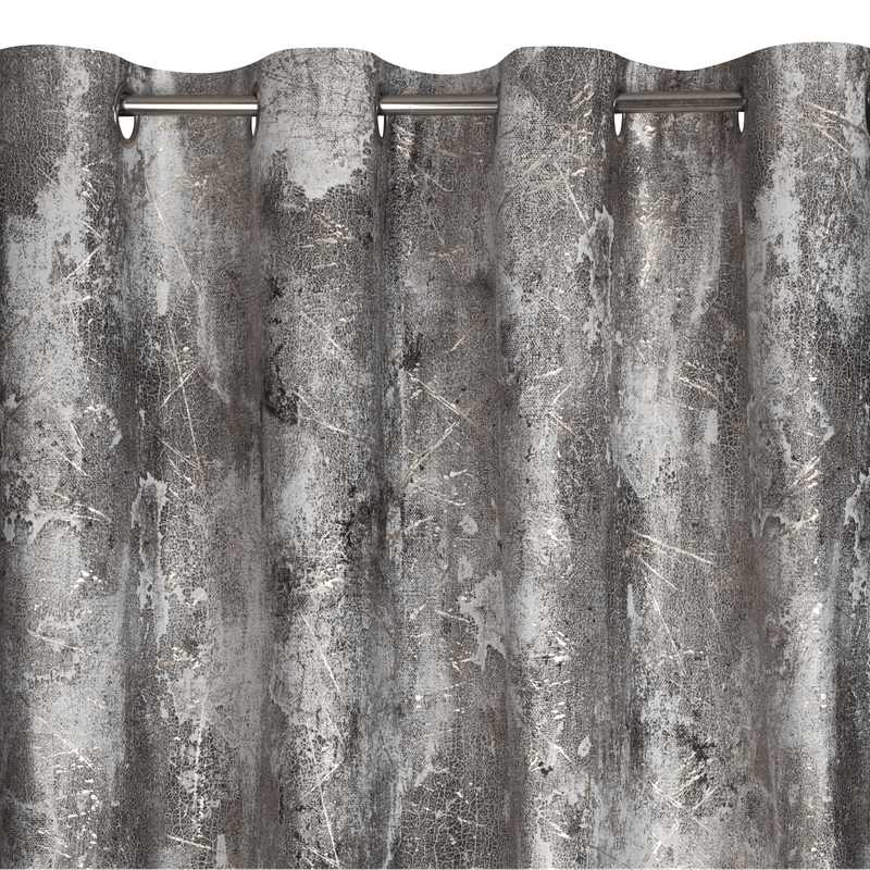 Casa si Gradina - Textile si covoare - Perdele si draperii - Draperii - Draperie ESTER din catifea cu model deteriorat, 140 x 250 cm, gri, bej - Infinity.ro