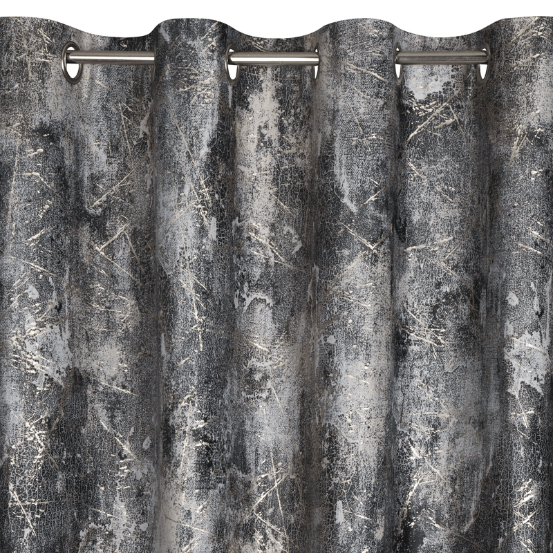 Casa si Gradina - Textile si covoare - Perdele si draperii - Draperii - Draperie ESTER din catifea cu model deteriorat, 140 x 250 cm, maro, gri - Infinity.ro