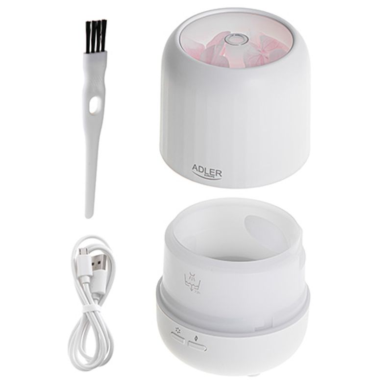 Casa si Gradina - Decoratiuni - Aromaterapie si lumanari - Difuzoare aromaterapie - Difuzor de arome cu ultrasunete Adler AD 7968, 100 ml, lumina ambientala 7 culori - Infinity.ro
