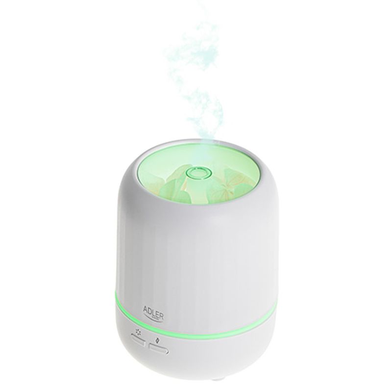 Casa si Gradina - Decoratiuni - Aromaterapie si lumanari - Difuzoare aromaterapie - Difuzor de arome cu ultrasunete Adler AD 7968, 100 ml, lumina ambientala 7 culori - Infinity.ro