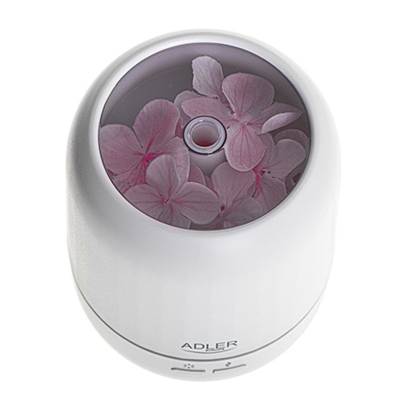 Casa si Gradina - Decoratiuni - Aromaterapie si lumanari - Difuzoare aromaterapie - Difuzor de arome cu ultrasunete Adler AD 7968, 100 ml, lumina ambientala 7 culori - Infinity.ro