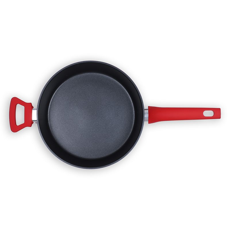 Casa si Gradina - Bucatarie si vesela - Vase pentru gatit - Tigai si seturi - Tigaie rosie cu capac MEP131R, diametru 26 cm - Infinity.ro