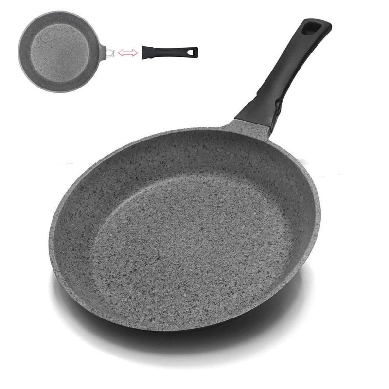 Casa si Gradina - Bucatarie si vesela - Vase pentru gatit - Tigai si seturi - Tigaie cu maner detasabil acoperita cu granit TS-1444, 26 cm - Infinity.ro