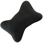 Auto si Moto - Piese auto si accesorii - Interior auto - Accesorii interior - Set 2 perne de relaxare pentru tetiera, piele ecologica, 25x16 cm, Gonga® Negru - Infinity.ro