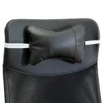 Auto si Moto - Piese auto si accesorii - Interior auto - Accesorii interior - Set 2 perne de relaxare pentru tetiera, piele ecologica, 25x16 cm, Gonga® Negru - Infinity.ro