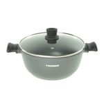 Casa si Gradina - Bucatarie si vesela - Vase pentru gatit - Oale si cratite - Oala invelis de marmura cu capac TS-1292, 28 cm, 5,9 L - Infinity.ro