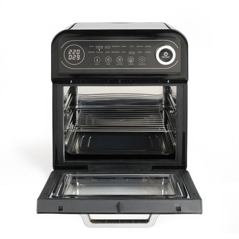 Electronice si Electrocasnice - Aragazuri, cuptoare si hote - Cuptoare - Cuptoare electrice - Friteuza-Cuptor cu aer cald Livoo DOC255, 1600 W, Capacitate 12 L, 16 programe - Infinity.ro
