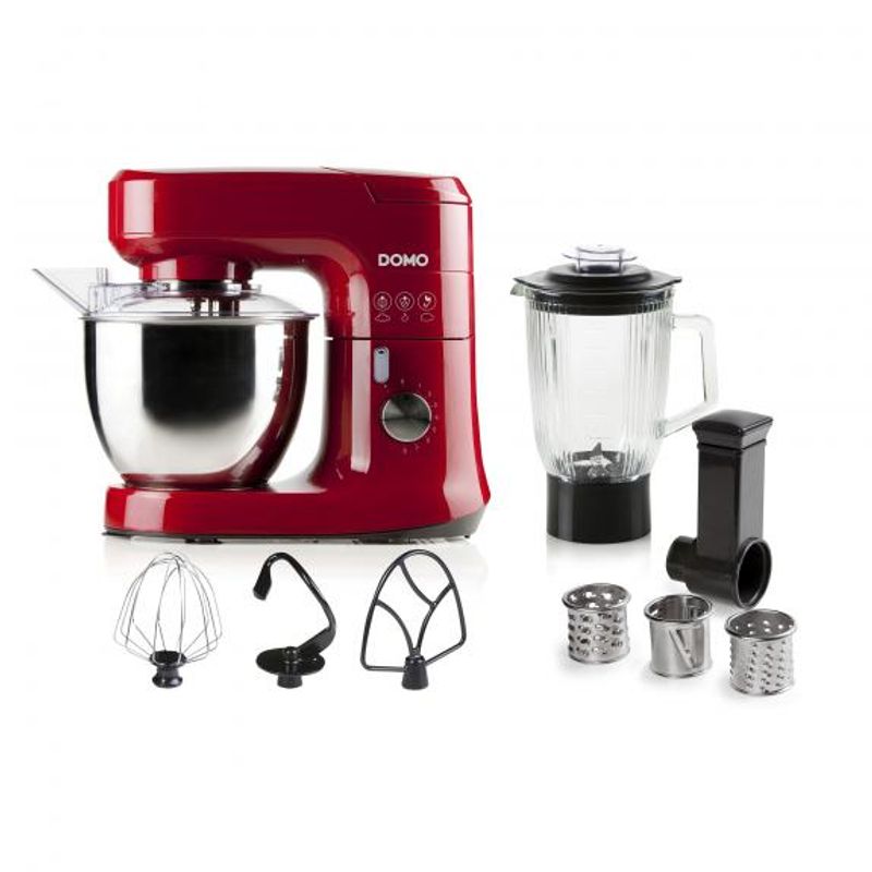 Electronice si Electrocasnice - Electrocasnice bucatarie - Mixere, tocatoare & roboti de bucatarie - Mixere - Mixer Planetar Profesional cu Blender Domo DO9145KR, Putere 700 W - Infinity.ro