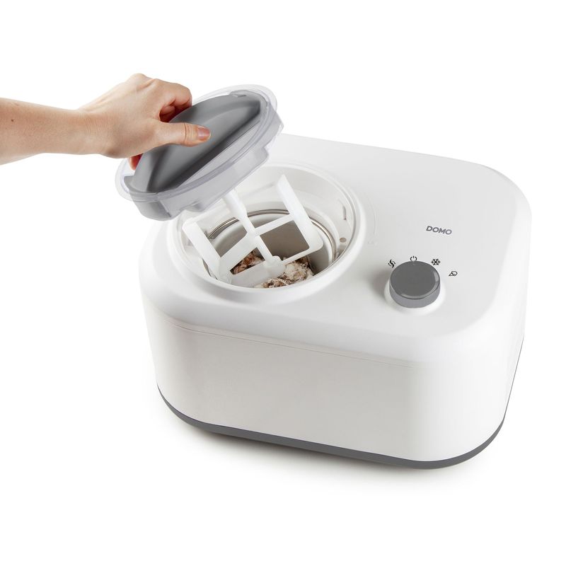 Electronice si Electrocasnice - Electrocasnice bucatarie - Aparate de gatit & desert - Aparate de preparat desert - Aparat pentru Preparat Inghetata Domo DO9243I, Capacitate 1 L - Infinity.ro