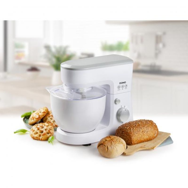 Electronice si Electrocasnice - Electrocasnice bucatarie - Mixere, tocatoare & roboti de bucatarie - Mixere - Mixer Planetar Domo DO9241KR, Putere 600 W, Capacitate 4 Litri - Infinity.ro