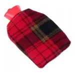 Ingrijire personala si Cosmetice - Sanatate si wellness - Articole wellness - Incalzitoare corporale - Perna pentru apa calda, capacitate 0.3 L, din cauciuc, cu husa pufoasa, material textil, Gonga® Rosu - Infinity.ro