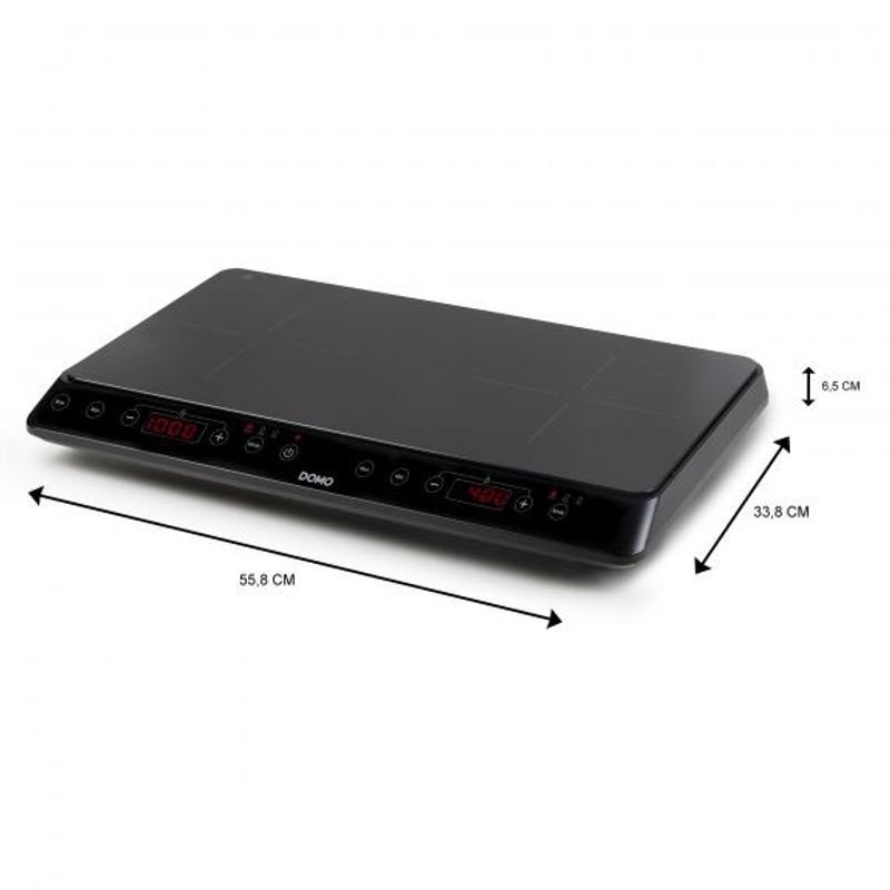 Electronice si Electrocasnice - Aragazuri, cuptoare si hote - Plite incorporabile - Plite pe gaz - Plita electrica dubla prin inductie Domo DO338IP, 3500W - Infinity.ro