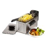 Electronice si Electrocasnice - Electrocasnice bucatarie - Aparate de gatit & desert - Friteuze - Friteuza electrica Domo DO535FR, Capacitate 3 l, Putere 2200 W - Infinity.ro