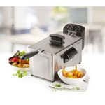 Electronice si Electrocasnice - Electrocasnice bucatarie - Aparate de gatit & desert - Friteuze - Friteuza electrica Domo DO535FR, Capacitate 3 l, Putere 2200 W - Infinity.ro