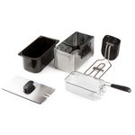 Electronice si Electrocasnice - Electrocasnice bucatarie - Aparate de gatit & desert - Friteuze - Friteuza electrica Domo DO535FR, Capacitate 3 l, Putere 2200 W - Infinity.ro