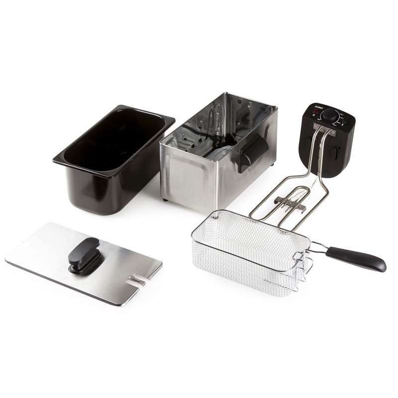 Electronice si Electrocasnice - Electrocasnice bucatarie - Aparate de gatit & desert - Friteuze - Friteuza electrica Domo DO535FR, Capacitate 3 l, Putere 2200 W - Infinity.ro