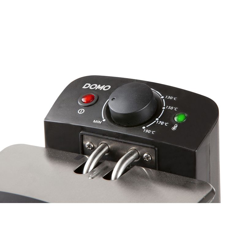 Electronice si Electrocasnice - Electrocasnice bucatarie - Aparate de gatit & desert - Friteuze - Friteuza electrica Domo DO535FR, Capacitate 3 l, Putere 2200 W - Infinity.ro