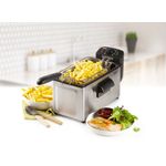 Electronice si Electrocasnice - Electrocasnice bucatarie - Aparate de gatit & desert - Friteuze - Friteuza electrica Domo DO535FR, Capacitate 3 l, Putere 2200 W - Infinity.ro