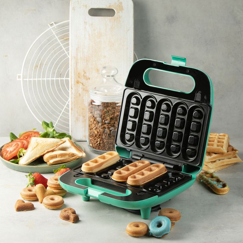 Electronice si Electrocasnice - Electrocasnice bucatarie - Preparare paine - Sandwich-maker - Sandwich maker multifunctional 5 in 1 Domo Snack Party DO1109C cu placi interschimbabile, 750 W - Infinity.ro