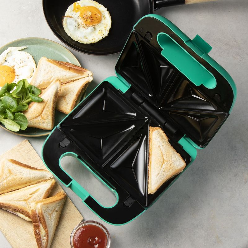 Electronice si Electrocasnice - Electrocasnice bucatarie - Preparare paine - Sandwich-maker - Sandwich maker multifunctional 5 in 1 Domo Snack Party DO1109C cu placi interschimbabile, 750 W - Infinity.ro