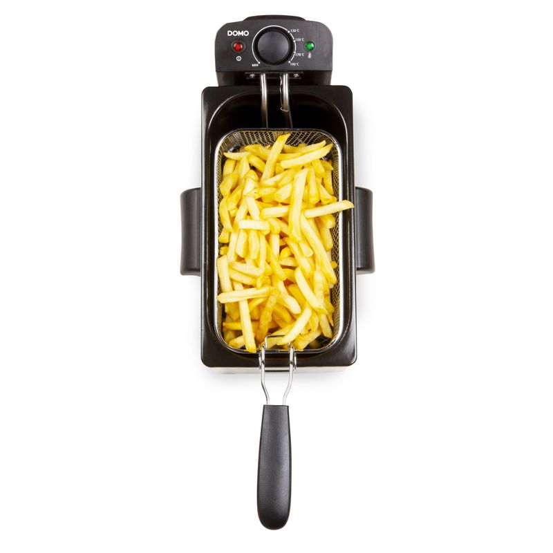 Electronice si Electrocasnice - Electrocasnice bucatarie - Aparate de gatit & desert - Friteuze - Friteuza electrica Domo DO535FR, Capacitate 3 l, Putere 2200 W - Infinity.ro