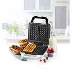 Electronice si Electrocasnice - Electrocasnice bucatarie - Aparate de gatit & desert - Aparate de preparat desert - Aparat pentru gaufre (waffle) Domo DO9222W, 900 W - Infinity.ro
