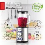 Electronice si Electrocasnice - Electrocasnice bucatarie - Mixere, tocatoare & roboti de bucatarie - Blendere si mini tocatoare - Blender Adler AD 4078, 1700 W, Argintiu - Infinity.ro